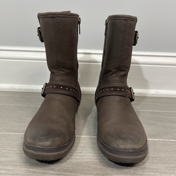 UGG Women's Jenise Winter Waterproof Insulated Rain Boots Stout Brown Size 5M US - Picture 8 of 11